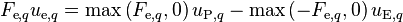 F_{\text{e},q} u_{\text{e},q} = \text{max}\left(F_{\text{e},q},0\right)u_{\text{P},q} - \text{max}\left(-F_{\text{e},q},0\right)u_{\text{E},q}